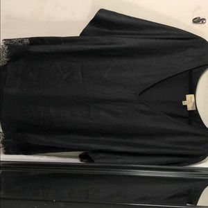 Elizabeth and James Black Lace Top